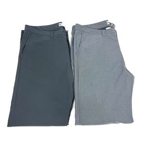Travis Mathew Lightweight Stretchy Golf Pants 38x34 Gray And Black 2 Pair
